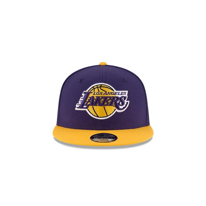 Youth Los Angeles Lakers Purple and Yellow Two Tone New Era 9FIFTY Snapback Hat