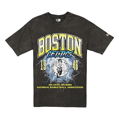 Boston Celtics Black Lightning Storm New Era T-Shirt