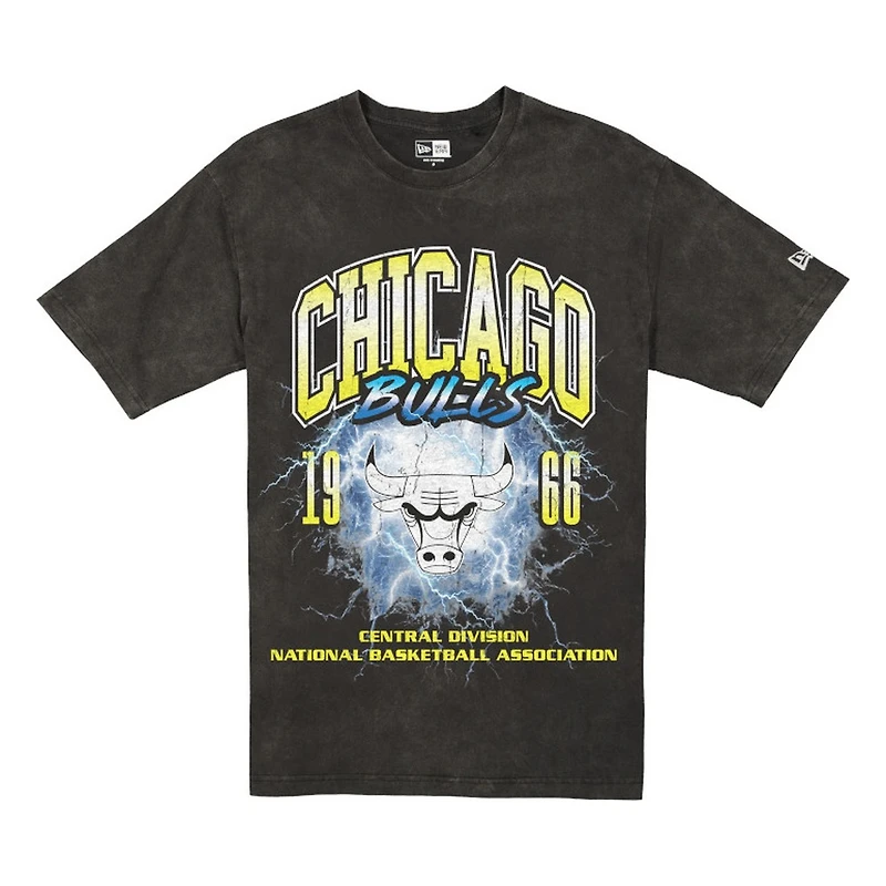 Chicago Bulls Black Lightning Storm New Era T-Shirt