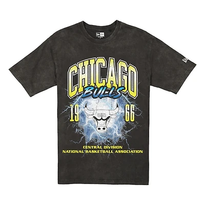 Chicago Bulls Black Lightning Storm New Era T-Shirt