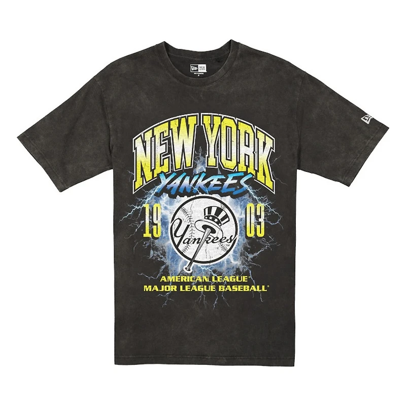 New York Yankees Black Lightning Storm Era T-Shirt