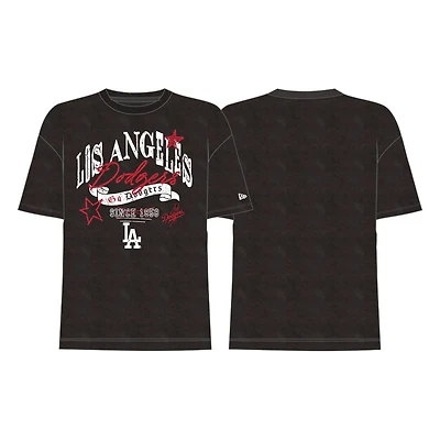 Los Angeles Dodgers Black Go Allover Print New Era T-Shirt