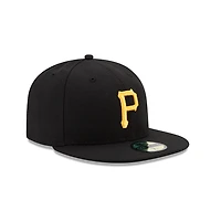 Youth Pittsburgh Pirates Black Authentic Collection On-Field Game New Era 59FIFTY Fitted Hat
