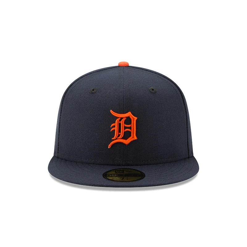 Youth Detroit Tigers Orange on Navy Authentic Collection On-Field Game New Era 59FIFTY Fitted Hat