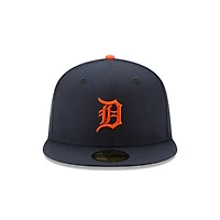 Youth Detroit Tigers Orange on Navy Authentic Collection On-Field Game New Era 59FIFTY Fitted Hat