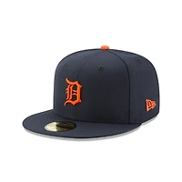 Youth Detroit Tigers Orange on Navy Authentic Collection On-Field Game New Era 59FIFTY Fitted Hat
