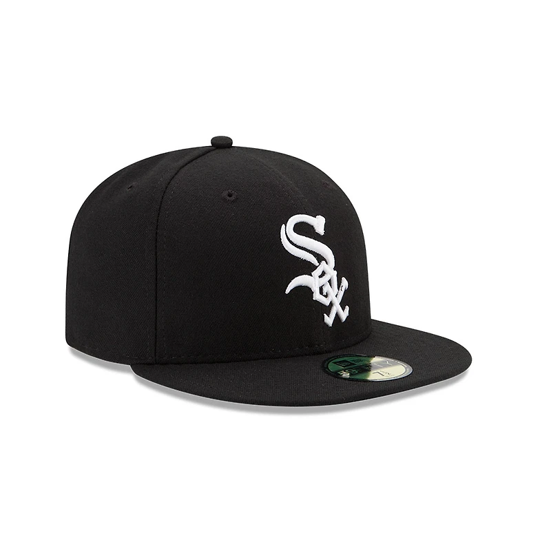 Youth Chicago White Sox Black Authentic Collection On-Field Game New Era 59FIFTY Fitted Hat