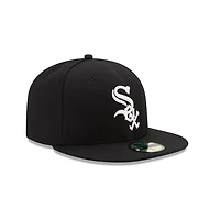 Youth Chicago White Sox Black Authentic Collection On-Field Game New Era 59FIFTY Fitted Hat