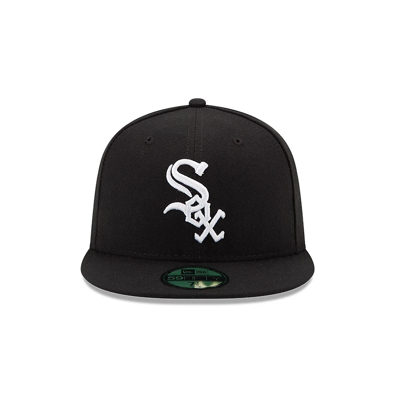 Youth Chicago White Sox Black Authentic Collection On-Field Game New Era 59FIFTY Fitted Hat