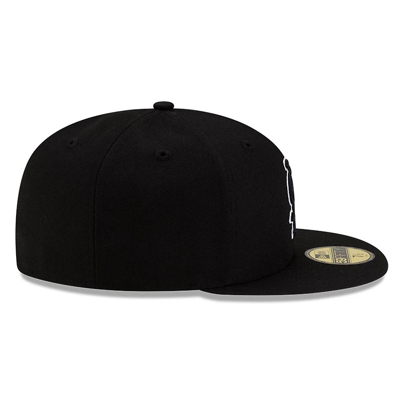 St. Louis Cardinals Black and White Basic New Era 59FIFTY Fitted Hat