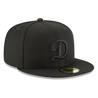 Los Angeles Dodgers Black Basic "D" Logo New Era 59FIFTY Fitted Hat