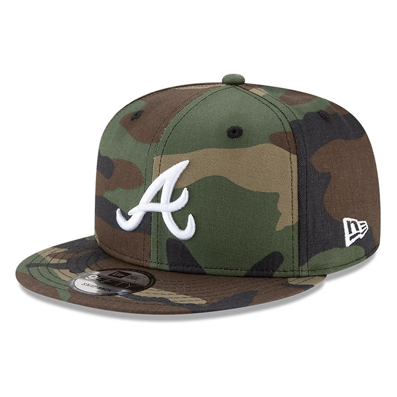 Atlanta Braves Woodland Camo Basic New Era 9FIFTY Snapback Hat