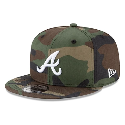 Atlanta Braves Woodland Camo Basic New Era 9FIFTY Snapback Hat