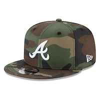 Atlanta Braves Woodland Camo Basic New Era 9FIFTY Snapback Hat