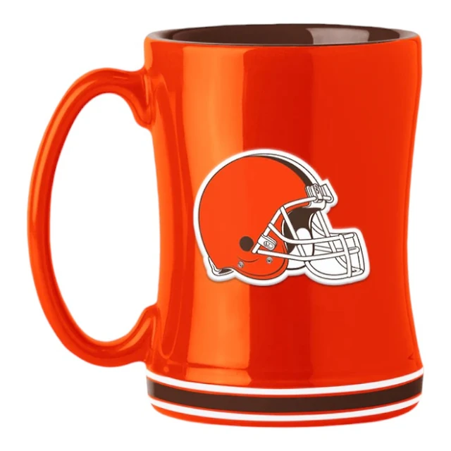 Cleveland Browns Orange Team Color Relief Mug