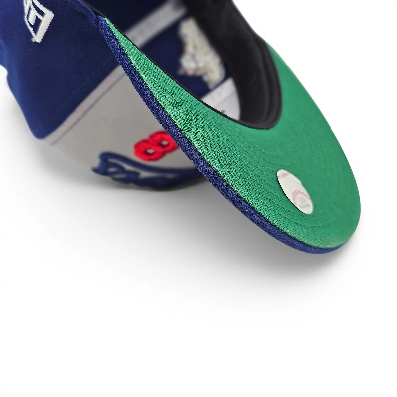 Los Angeles Dodgers Grey Dk Royal Leon the Lab World Series 25 Patch Green UV New Era 59FIFTY Fitted Hat