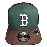 Boston Red Sox Dark Green and Burnt Wood 1999 ASG Patch New Era 9FIFTY A-Frame Trucker Snapback Hat