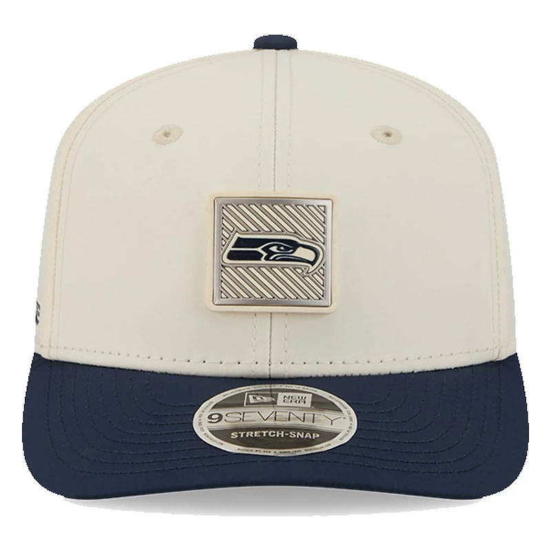 Seattle Seahawks Cream and Navy 2026 NFL Training Camp New Era 9SEVENTY Adjustable Hat