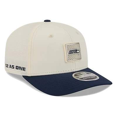 Seattle Seahawks Cream and Navy 2026 NFL Training Camp New Era 9SEVENTY Adjustable Hat