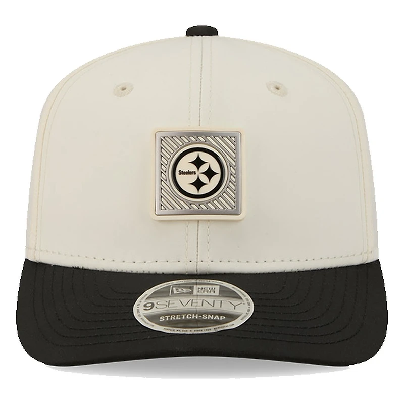 Pittsburgh Steelers Cream and Black 2026 NFL Training Camp New Era 9SEVENTY Adjustable Hat
