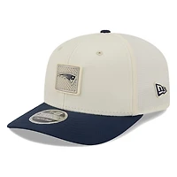 New England Patriots Cream and Navy 2026 NFL Training Camp New Era 9SEVENTY Adjustable Hat