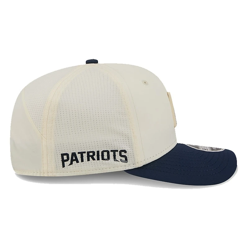 New England Patriots Cream and Navy 2026 NFL Training Camp New Era 9SEVENTY Adjustable Hat