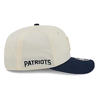 New England Patriots Cream and Navy 2026 NFL Training Camp New Era 9SEVENTY Adjustable Hat