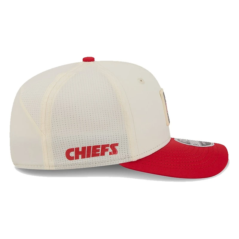 Kansas City Chiefs Cream and Red 2026 NFL Training Camp New Era 9SEVENTY Adjustable Hat