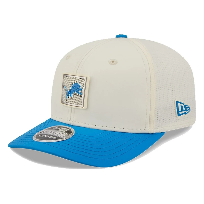 Detroit Lions Cream and Honolulu Blue 2026 NFL Training Camp New Era 9SEVENTY Adjustable Hat