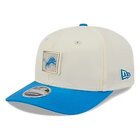 Detroit Lions Cream and Honolulu Blue 2026 NFL Training Camp New Era 9SEVENTY Adjustable Hat