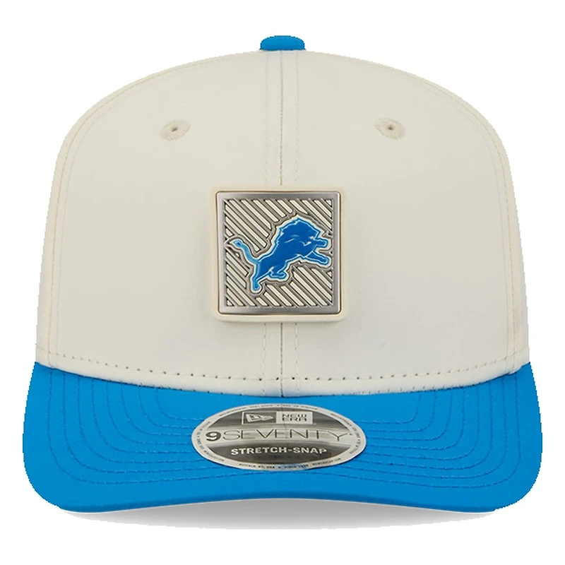 Detroit Lions Cream and Honolulu Blue 2026 NFL Training Camp New Era 9SEVENTY Adjustable Hat