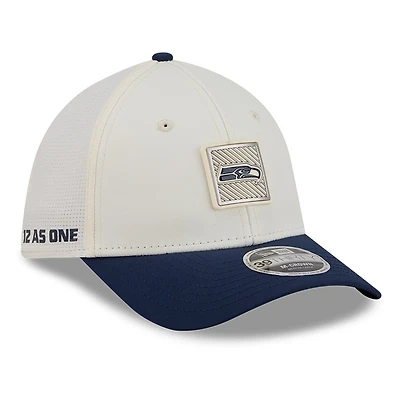 Seattle Seahawks Cream and Navy 2026 NFL Training Camp New Era 39THIRTY M-Crown Flex Hat