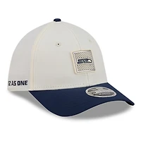 Seattle Seahawks Cream and Navy 2026 NFL Training Camp New Era 39THIRTY M-Crown Flex Hat