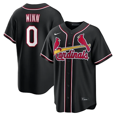St. Louis Cardinals Masyn Winn Black Fashion Nike Replica Jersey