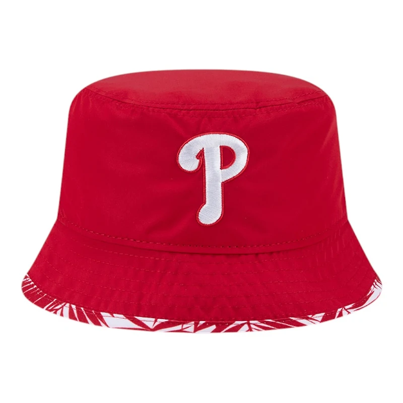 Philadelphia Phillies Red Reversible New Era Adult Bucket Hat
