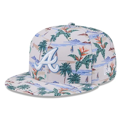 Atlanta Braves Cream Tropical Print 2026 Spring Training Fan Pack New Era 9FIFTY Snapback Hat
