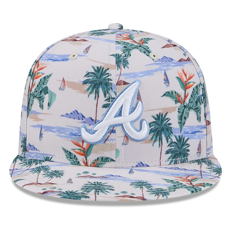 Atlanta Braves Cream Tropical Print 2026 Spring Training Fan Pack New Era 9FIFTY Snapback Hat