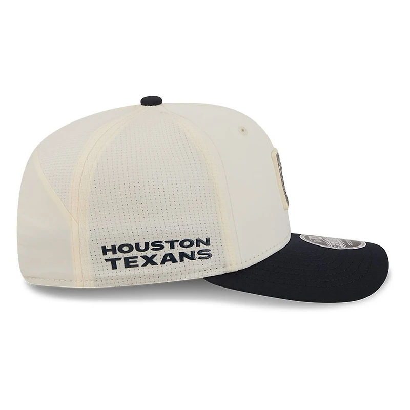 Houston Texans Cream and Navy 2026 NFL Training Camp New Era 9SEVENTY Adjustable Hat