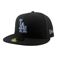 Los Angeles Dodgers Black and Lavender New Era 59FIFTY Fitted Hat