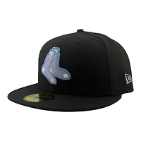 Boston Red Sox Black and Lavender New Era 59FIFTY Fitted Hat