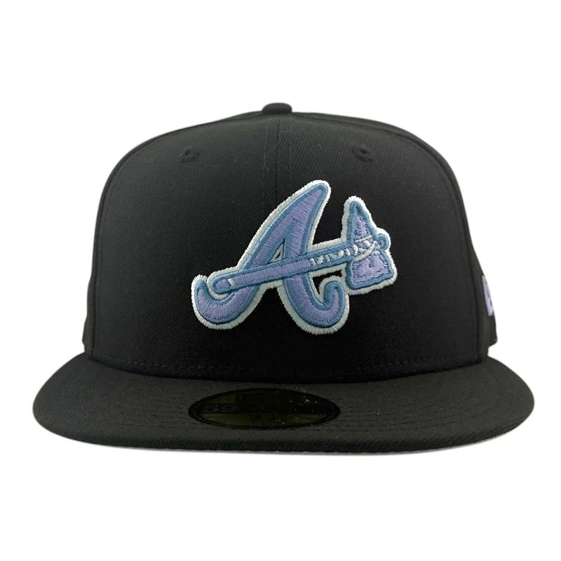 Atlanta Braves Black and Lavender New Era 59FIFTY Fitted Hat