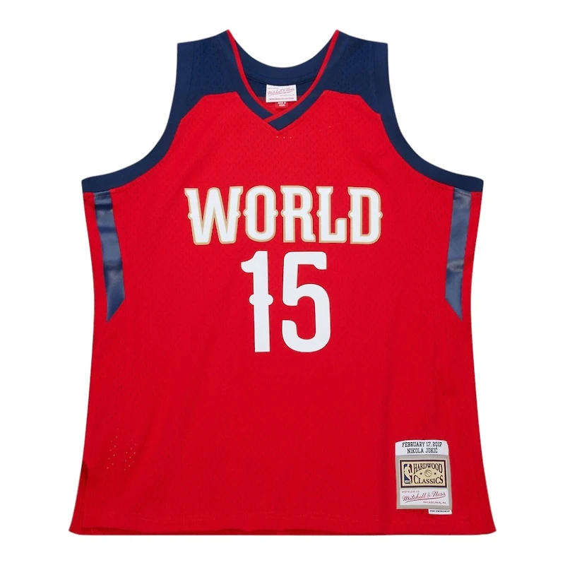 Denver Nuggets Nikola Jokic Red Mitchell & Ness 2017 NBA Rising Stars Swingman Jersey