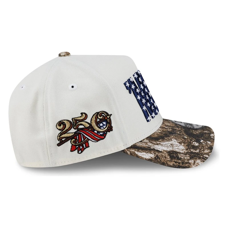 USA White and Camo 'MERICA 250th Anniversary Patch New Era 9FORTY A-Frame Snapback Hat
