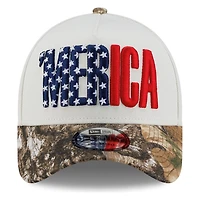 USA White and Camo 'MERICA 250th Anniversary Patch New Era 9FORTY A-Frame Snapback Hat