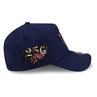 USA Navy Skull 250th Anniversary Patch New Era 9FORTY A-Frame Snapback Hat