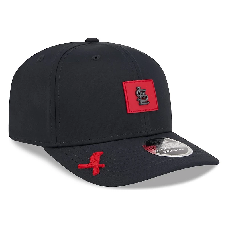 St. Louis Cardinals Charcoal Rubber Patch New Era 9SEVENTY Stretch-Snap Hat