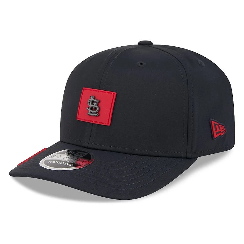 St. Louis Cardinals Charcoal Rubber Patch New Era 9SEVENTY Stretch-Snap Hat