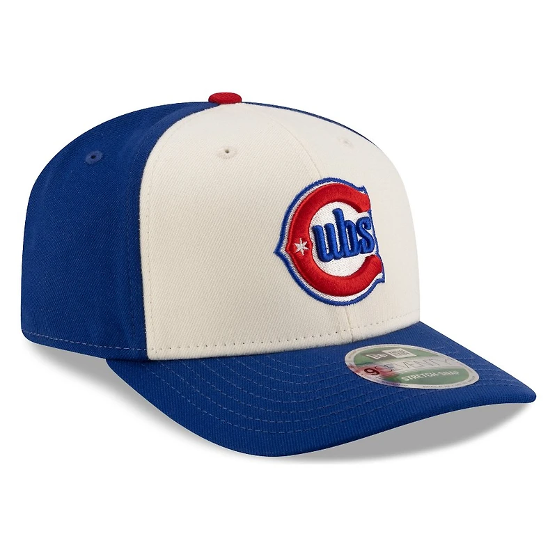 Chicago Cubs Chrome and Royal Blue Throwback New Era 9SEVENTY Stretch-Snap Hat