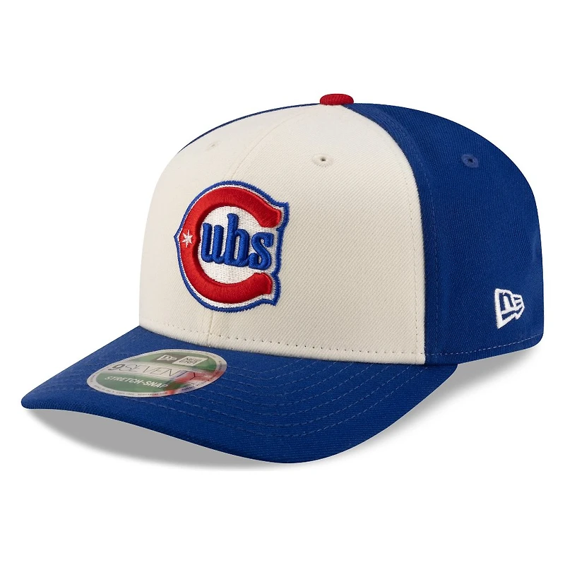 Chicago Cubs Chrome and Royal Blue Throwback New Era 9SEVENTY Stretch-Snap Hat