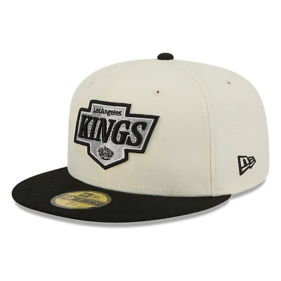 Los Angeles Kings Chrome White Two Tone Basic New Era 59FIFTY Fitted Hat